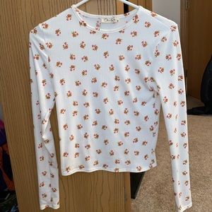 long sleeve flower print tshirt